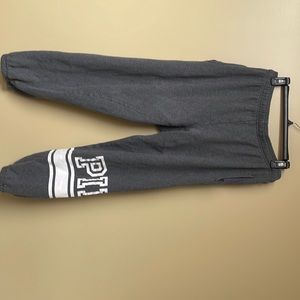 GREY AND WHITE PINK JOGGERS